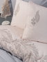 L'essentiel linge de maison Sheen - Grey Juego de funda de edredón de satén Doble, Gris y Empolvado